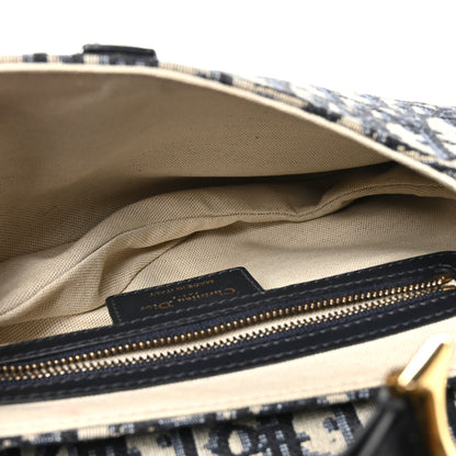 Christian Dior Oblique Saddle Bag Blue 4 of 9