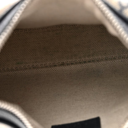 Gucci GG Supreme Monogram Textured Calfskin Web Small Attache Shoulder Bag Beige Blue 5 of 9