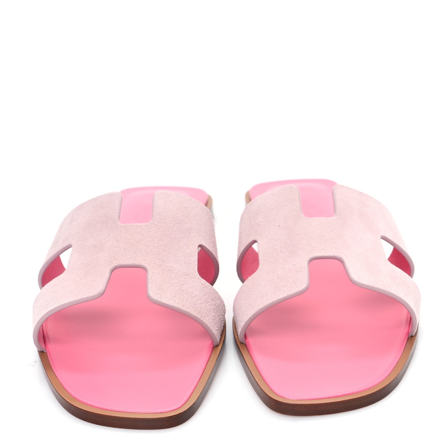 Suede Goatskin Oran Sandals 38.5 Rose Porcelaine
