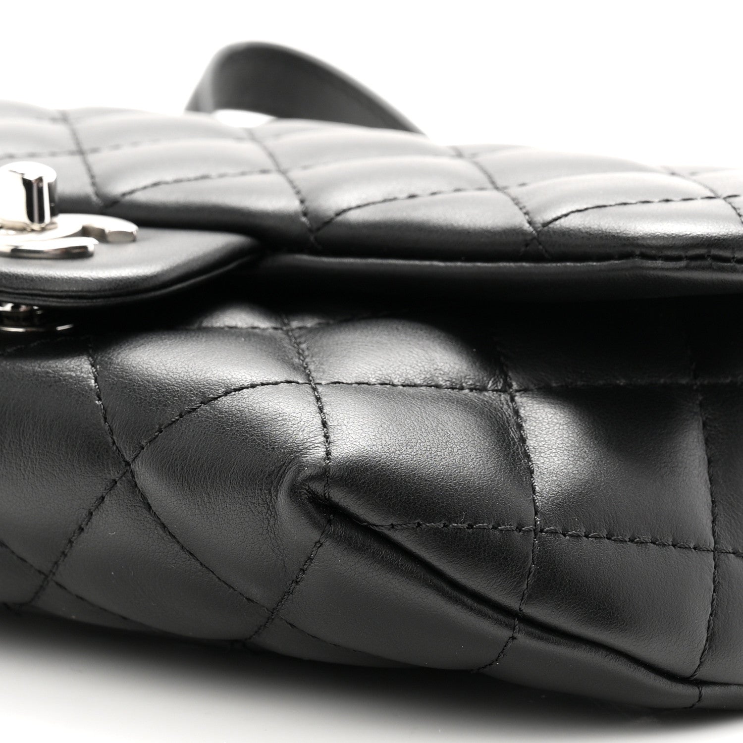 Chanel Calfskin Quilted CC Uniform Flap Belt Bag Black 11 of 11
