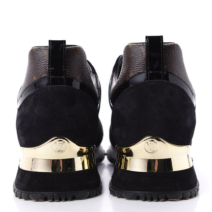 Louis Vuitton Suede Monogram Run Away Sneakers 37.5 Black 7 of 11