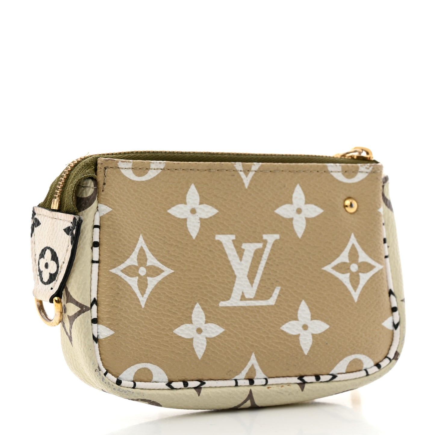 Monogram Giant Micro Pochette Accessories Kaki White