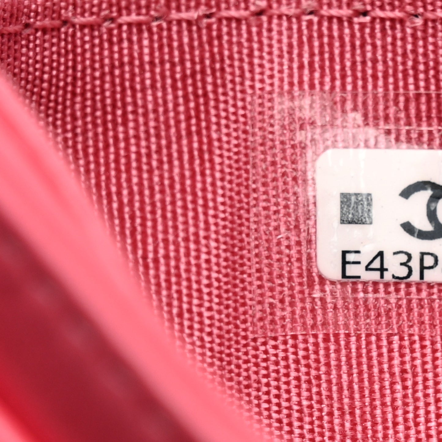 Lambskin Plexiglass Quilted Coco Love Card Holder Pink