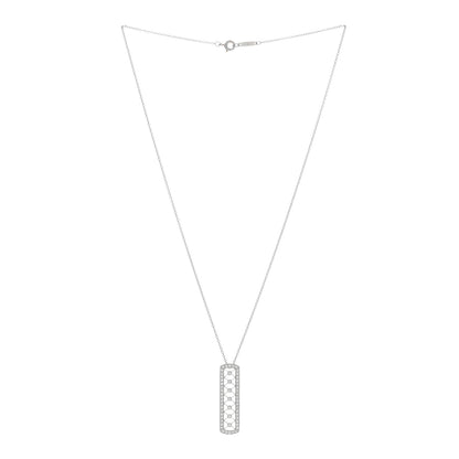 Tiffany Platinum Diamond Voile Weave Pendant Necklace 2 of 4