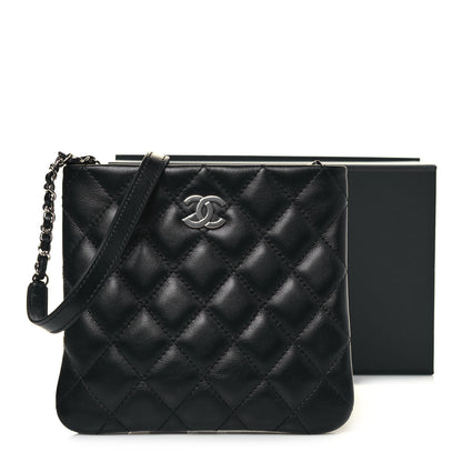 Chanel Lambskin Quilted Crossbody Bag Black 7 of 7