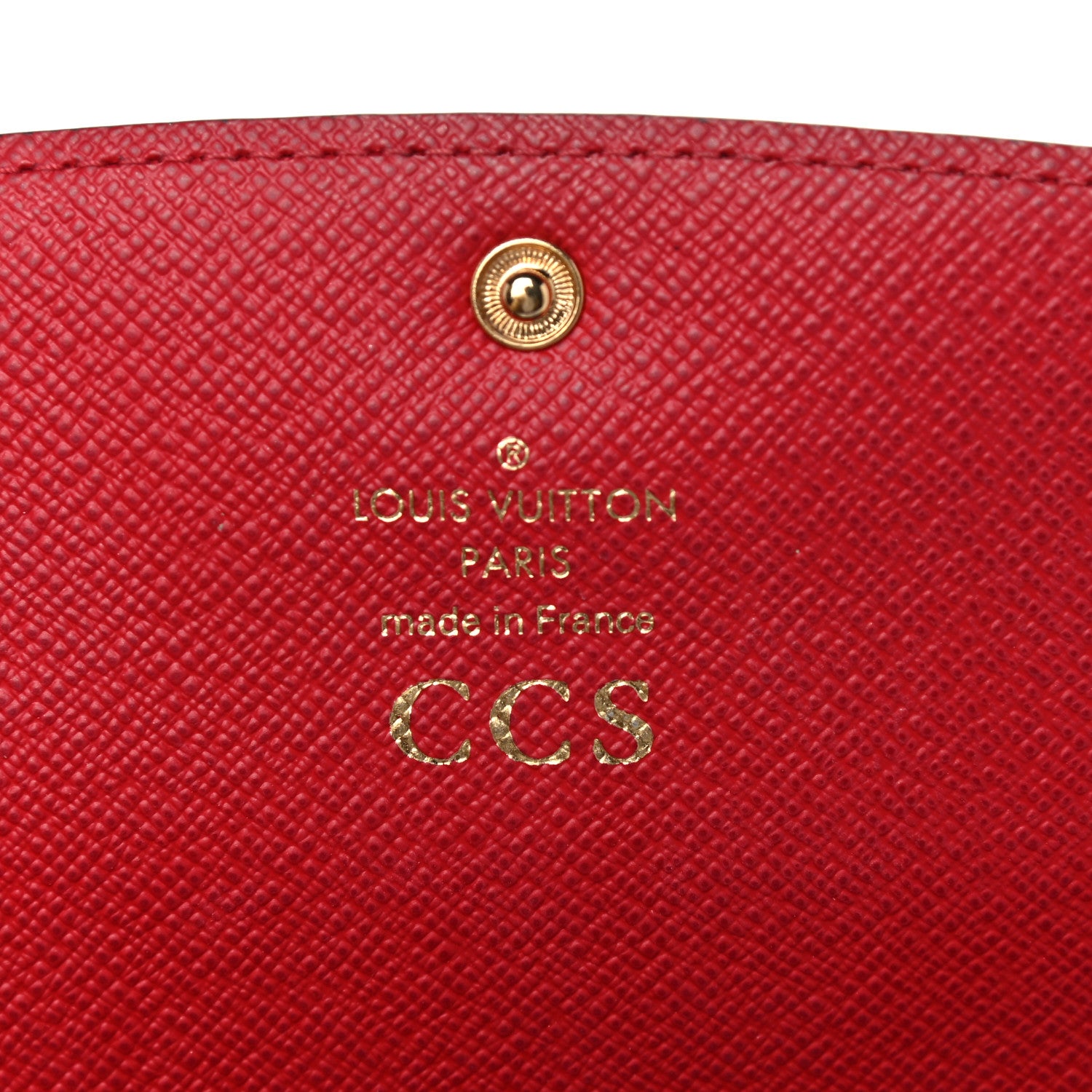 Louis Vuitton Damier Ebene Emilie Wallet Red 7 of 12