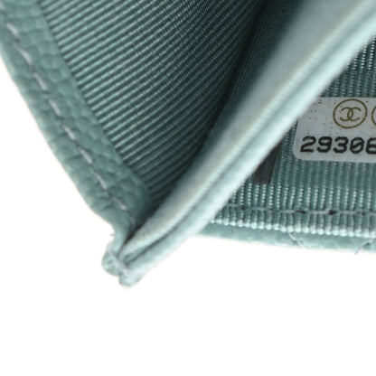 Chanel Caviar Quilted Flap Card Holder Wallet Light Blue 8 of 8