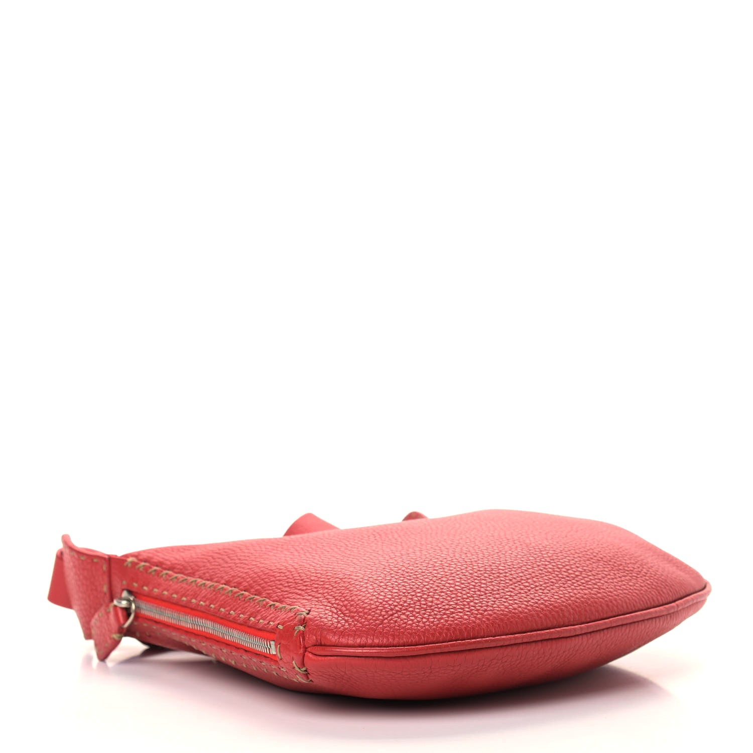 Fendi Calfskin Romano Selleria Hobo Bag Red 4 of 10