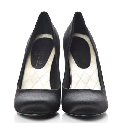 Chanel Satin CC Pumps 36.5 Black 2 of 10
