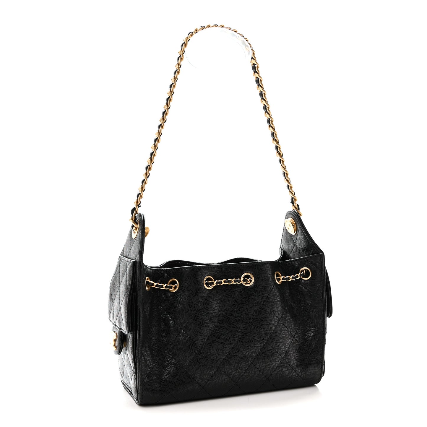 Caviar Quilted Mini Chanel 25 Handbag Black