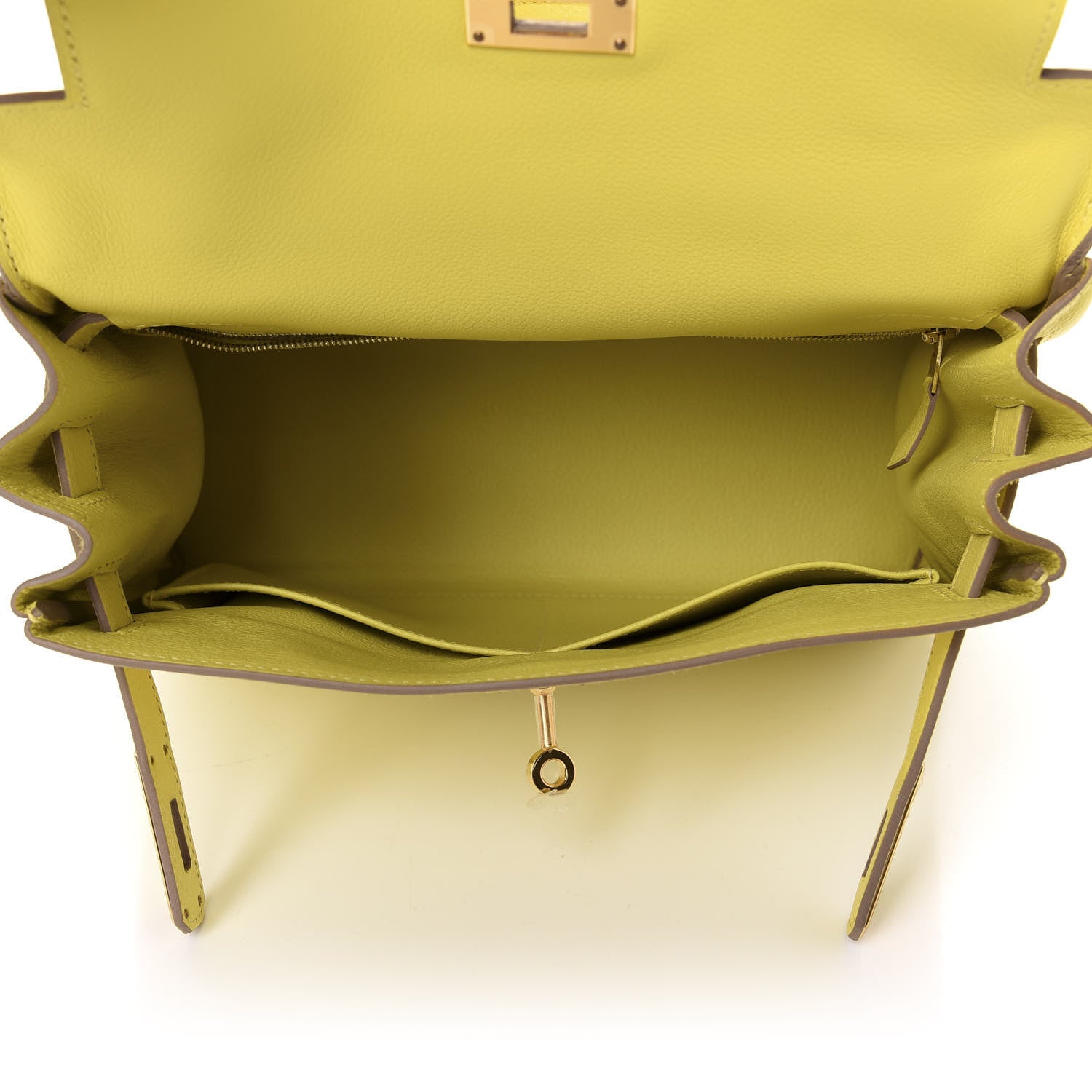 Hermes Evercolor Kelly Retourne 28 Lime 6 of 12