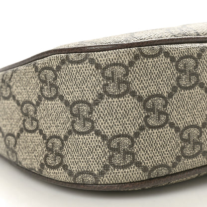 Gucci GG Supreme Monogram Textured Dollar Calfskin Small Ophidia Hobo Beige Ebony New Acero 9 of 10