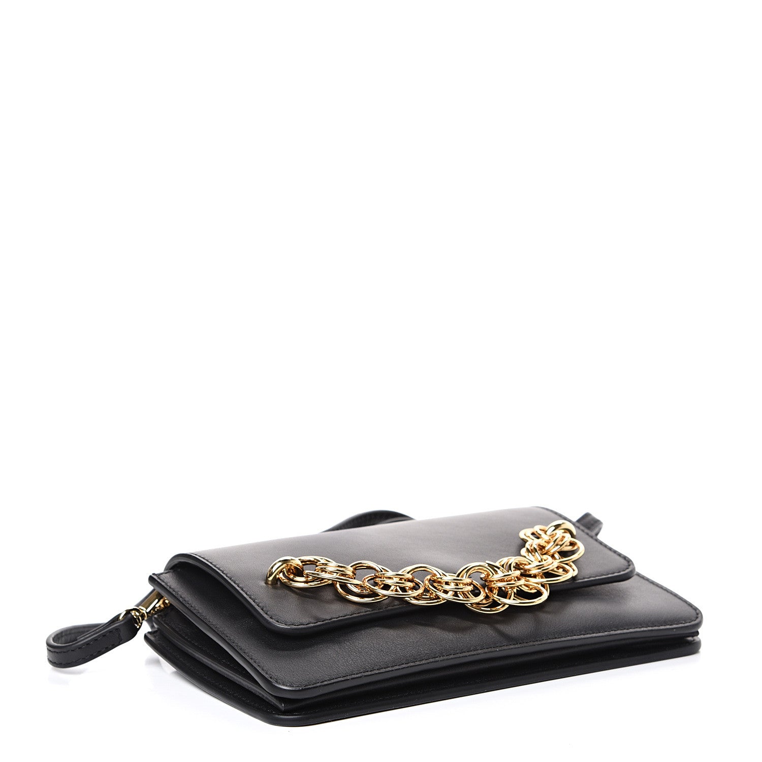 Chloe Smooth Calfskin Drew Bijou Clutch Black 3 of 10