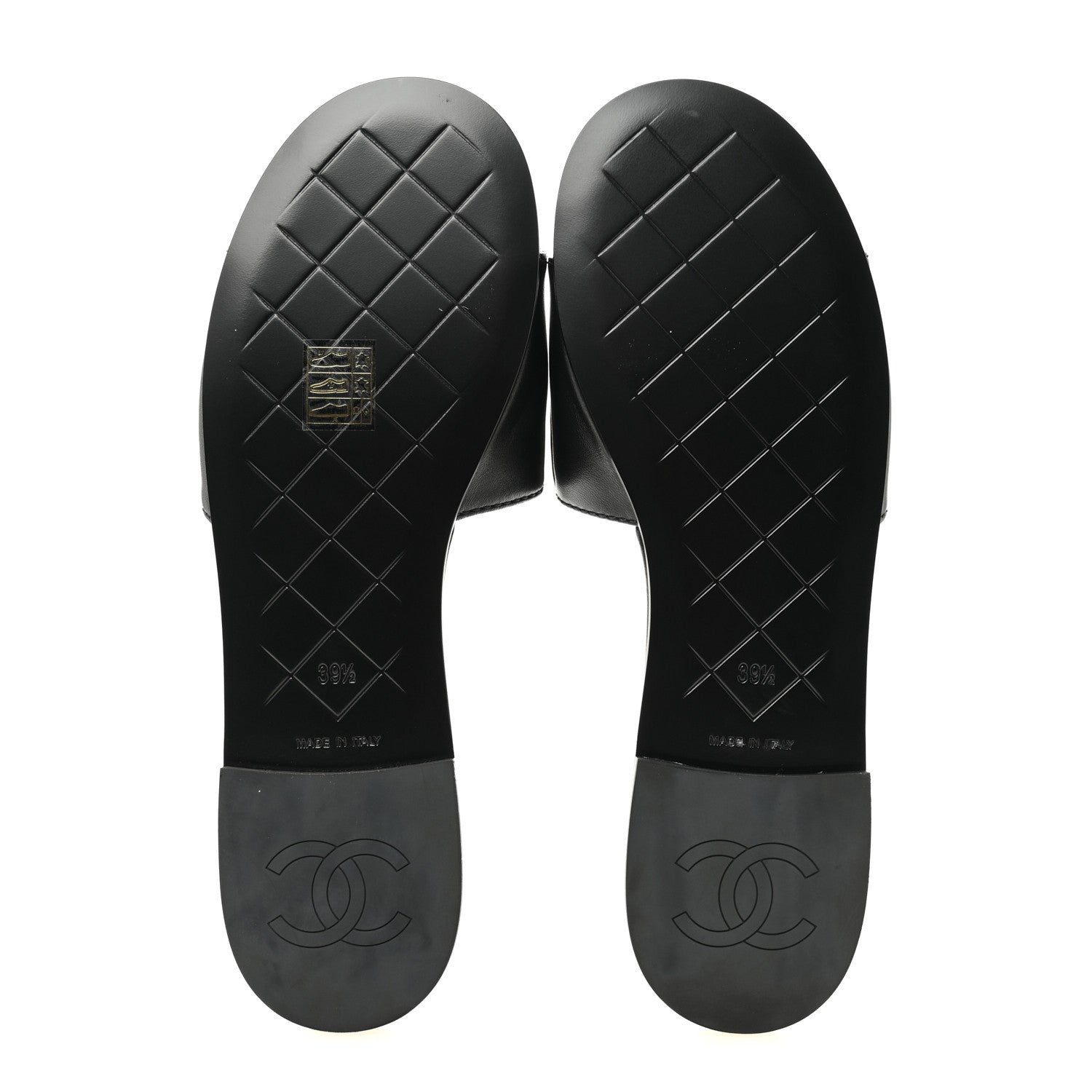 Chanel Lambskin Quilted Turnlock Flat Mules 39 Black 39.5 Black 6 of 10