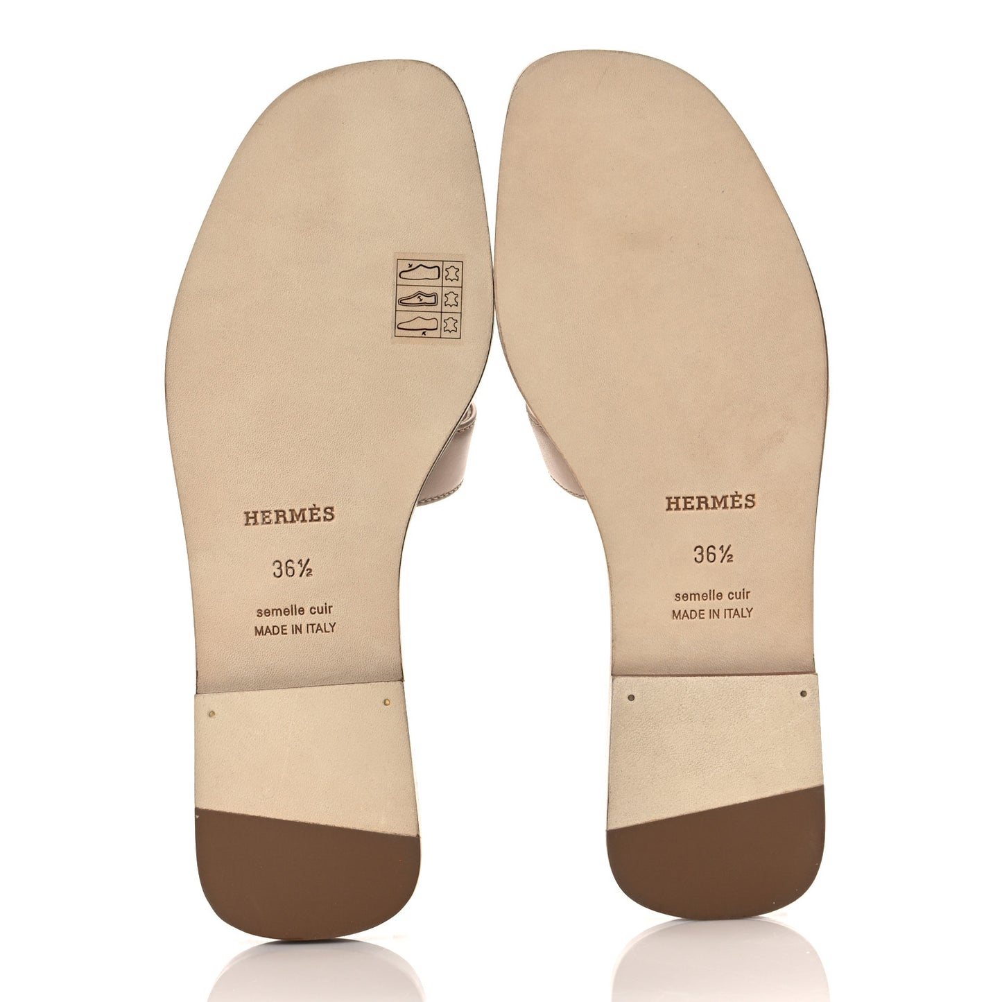 Box Calfskin Oran Sandals 36.5 Bois De Santal