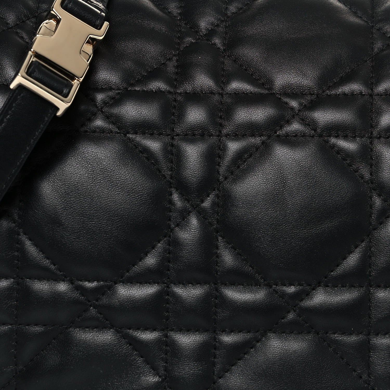 Christian Dior Lambskin Cannage Medium Dior Vibe Hobo Bag Black 7 of 12