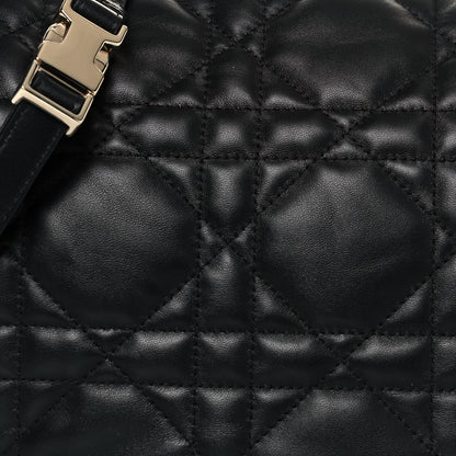 Christian Dior Lambskin Cannage Medium Dior Vibe Hobo Bag Black 7 of 12