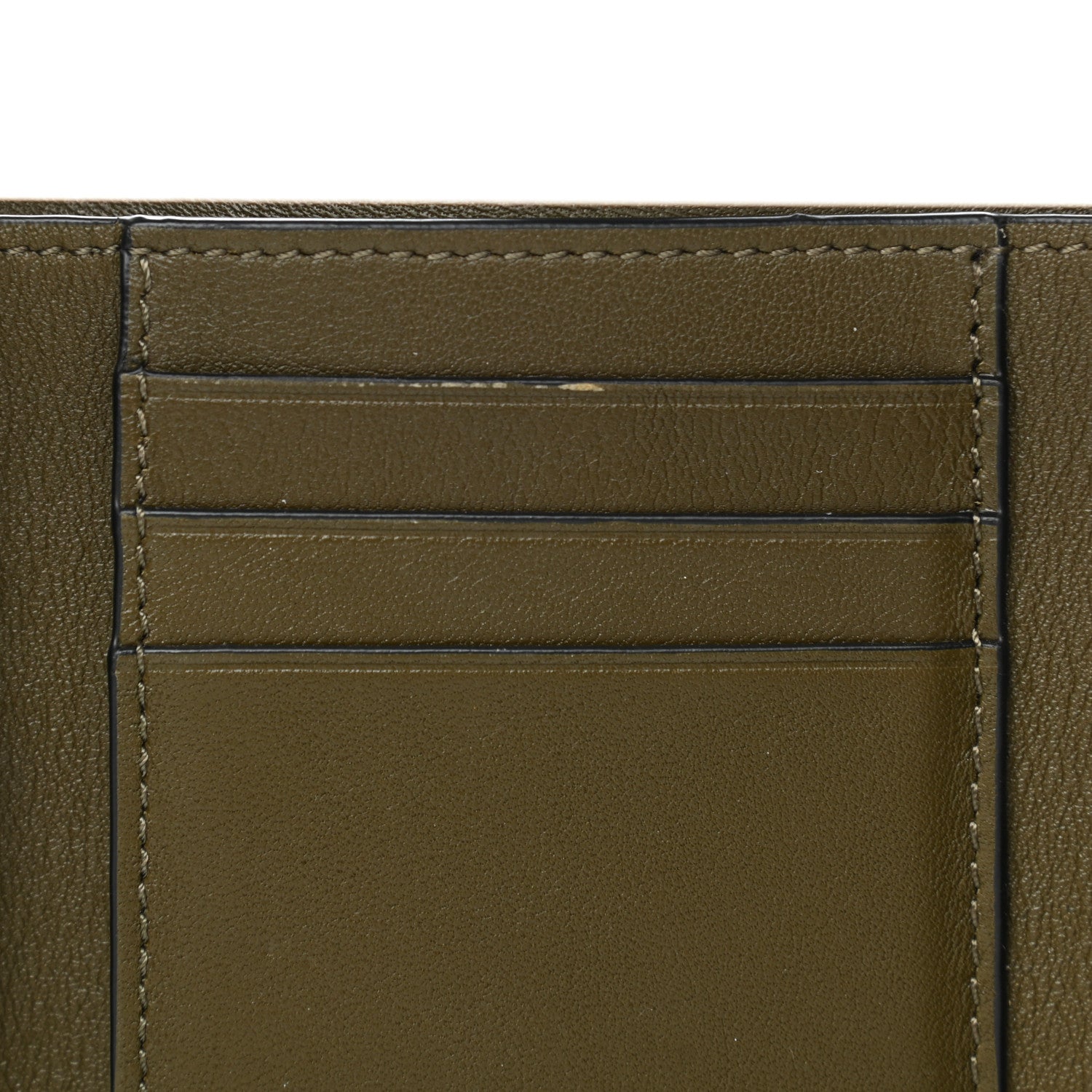 Loewe Grained Calfskin Small Vertical Wallet Dark Blush Dark Olive 9 of 11