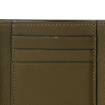 Loewe Grained Calfskin Small Vertical Wallet Dark Blush Dark Olive 9 of 11