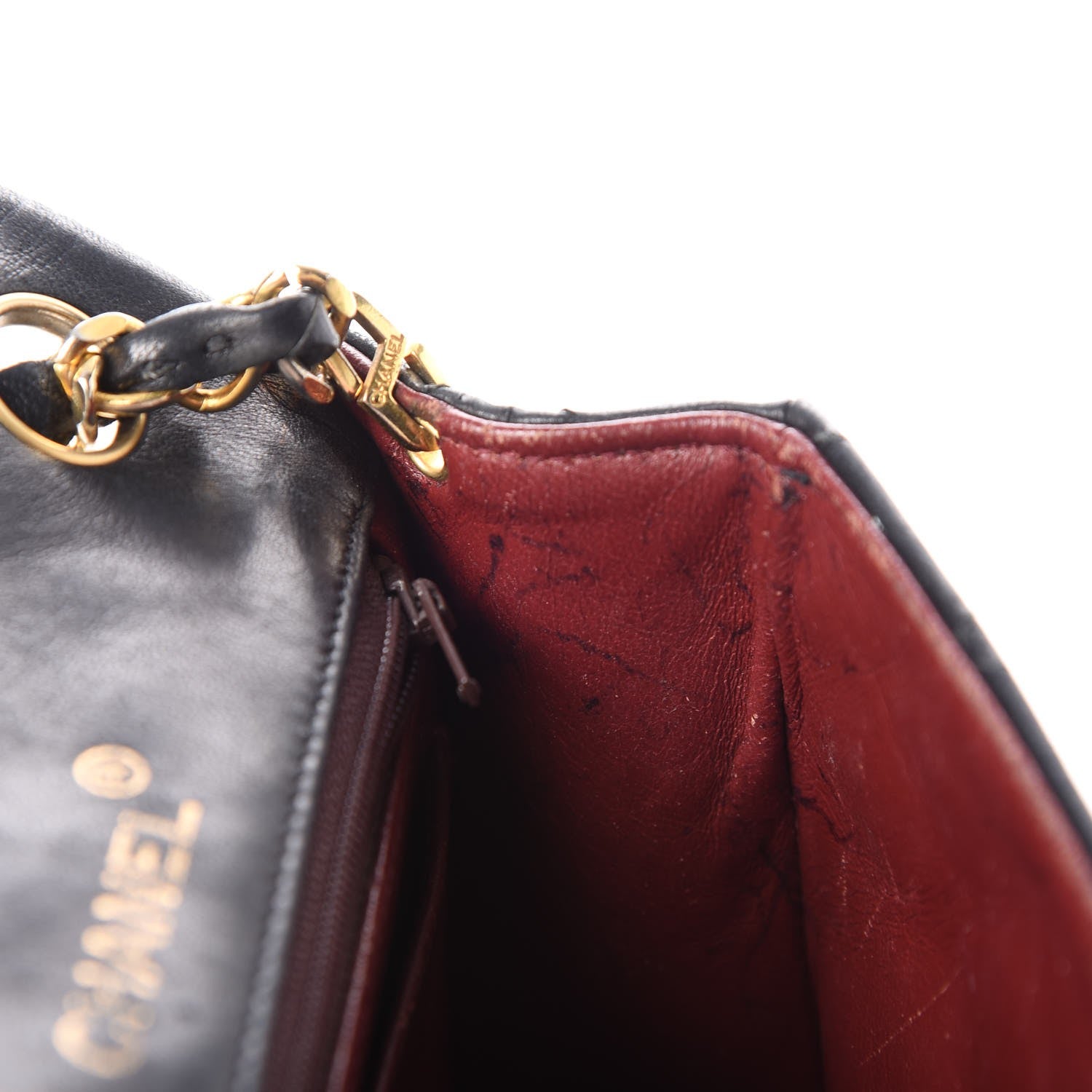 Chanel Lambskin Quilted Mini Square Flap Black 15 of 16