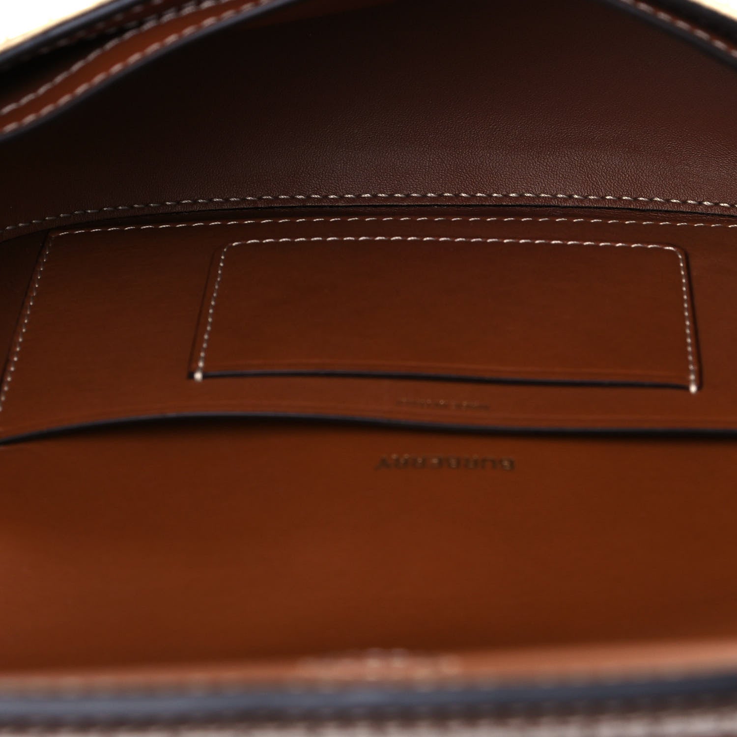 Burberry Calfskin Mirrored Small Olympia Pouch Warm Tan 5 of 11