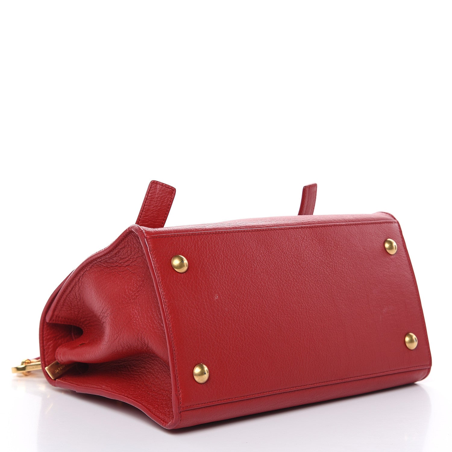 Saint Laurent Calfskin Canvas Small Muse Two Red 4 of 11