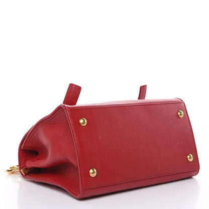 Saint Laurent Calfskin Canvas Small Muse Two Red 4 of 11