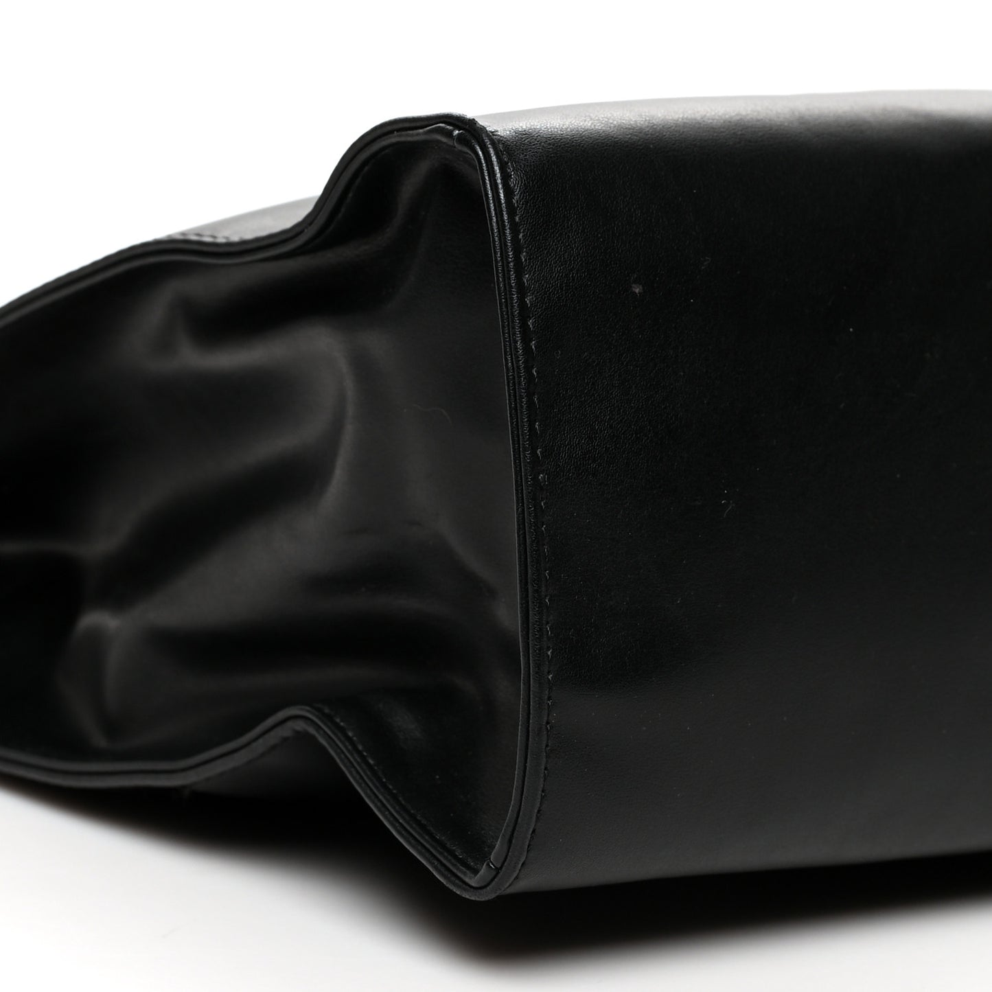 Vegan Leather Medium Shopping Bag Black