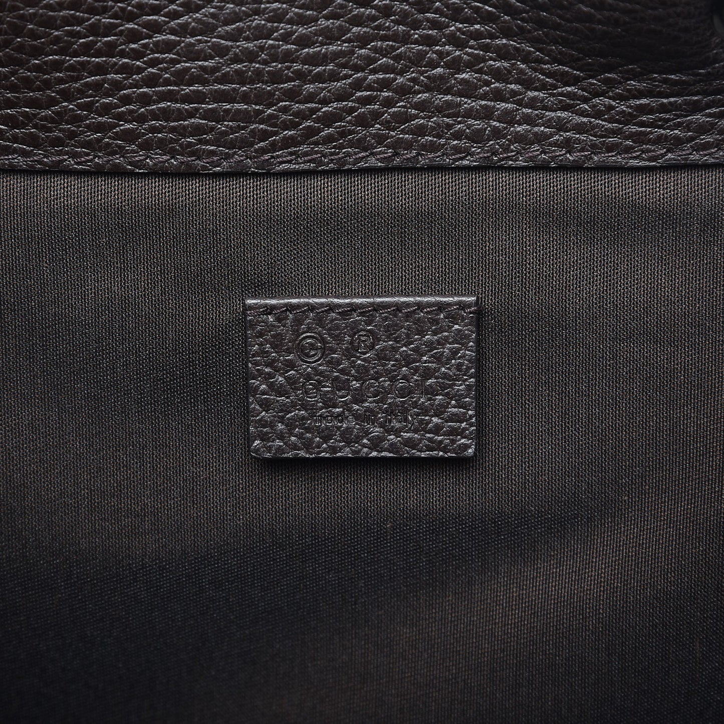 Monogram Dollar Calfskin O Drawstring Backpack Beige Ebony Testa di Moro Dark Chocolate
