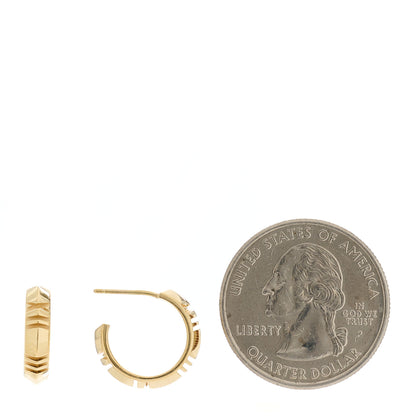 Tiffany 18K Yellow Gold Small Atlas X Hoop Earrings 2 of 4