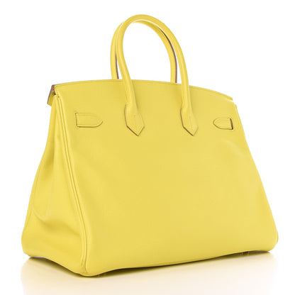 Hermes Epsom Birkin 35 Lime 3 of 35