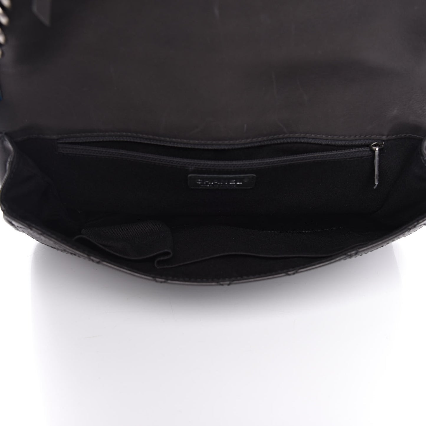 Calfskin Quilted Large Ride My Bag Messenger Black