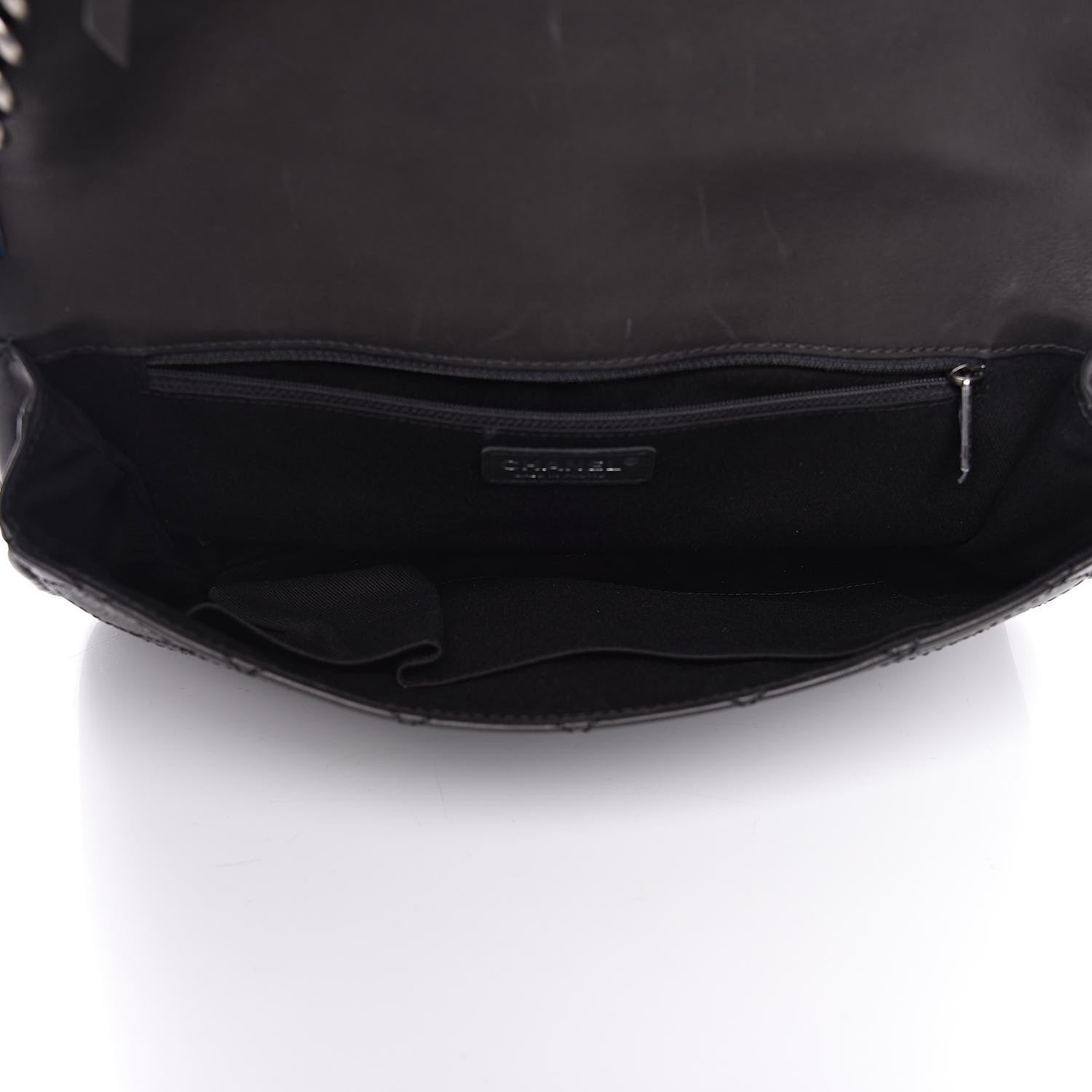 Chanel Calfskin Quilted Large Ride My Bag Messenger Black 5 of 13