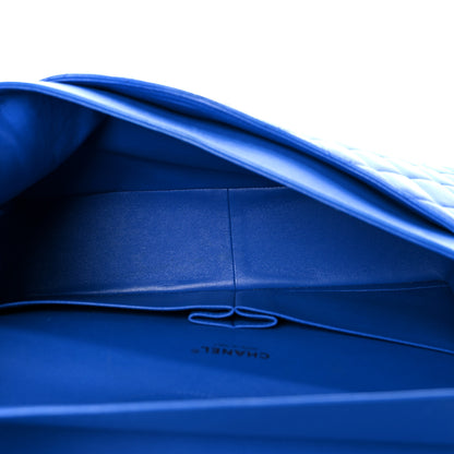 Chanel Lambskin Quilted Maxi Double Flap Blue 4 of 15