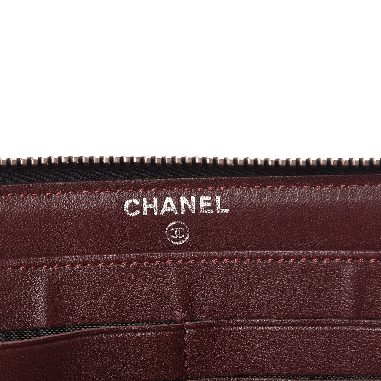 Lambskin Quilted Large Gusset Zip Around Wallet Black