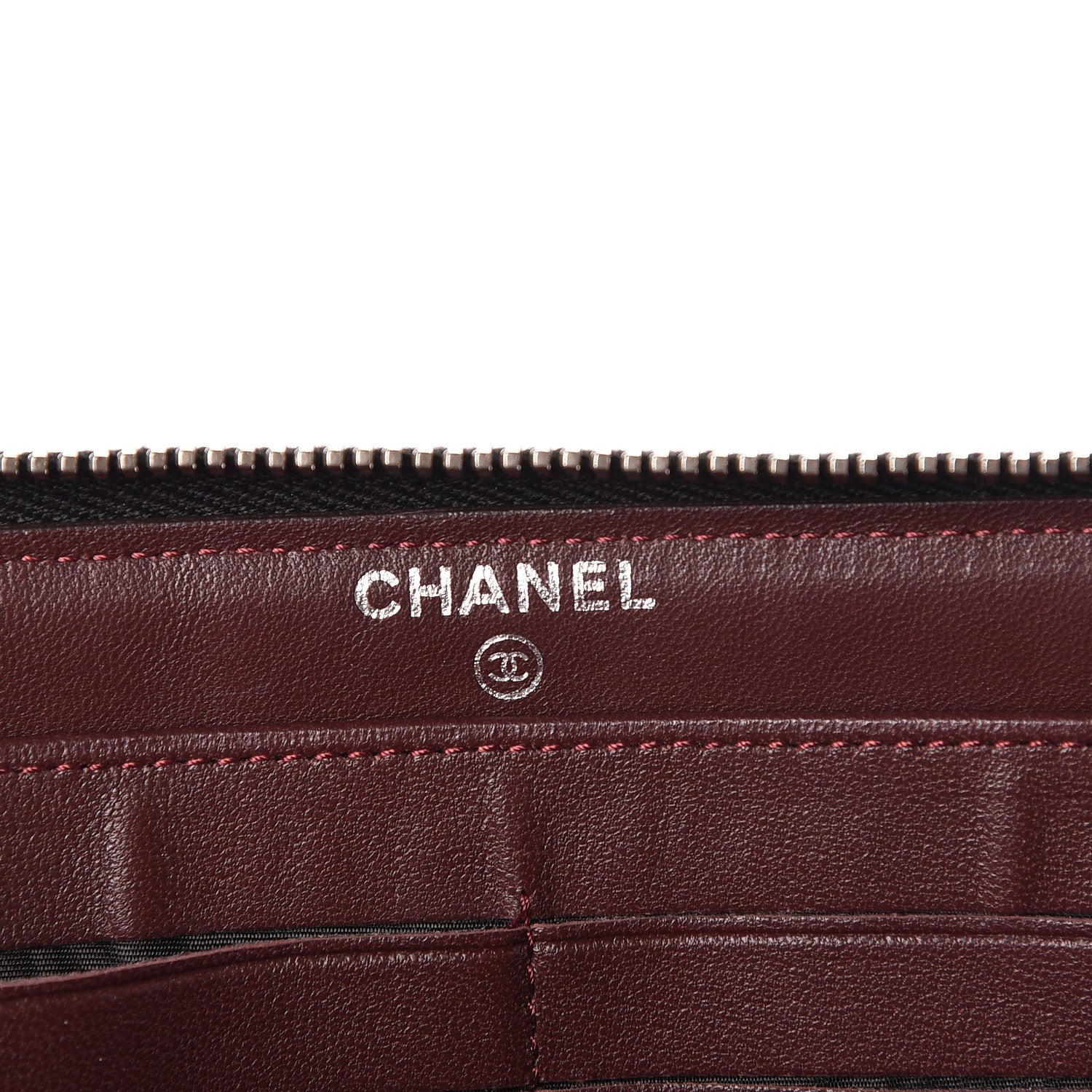 Chanel Lambskin Quilted Large Gusset Zip Around Wallet Black 6 of 12