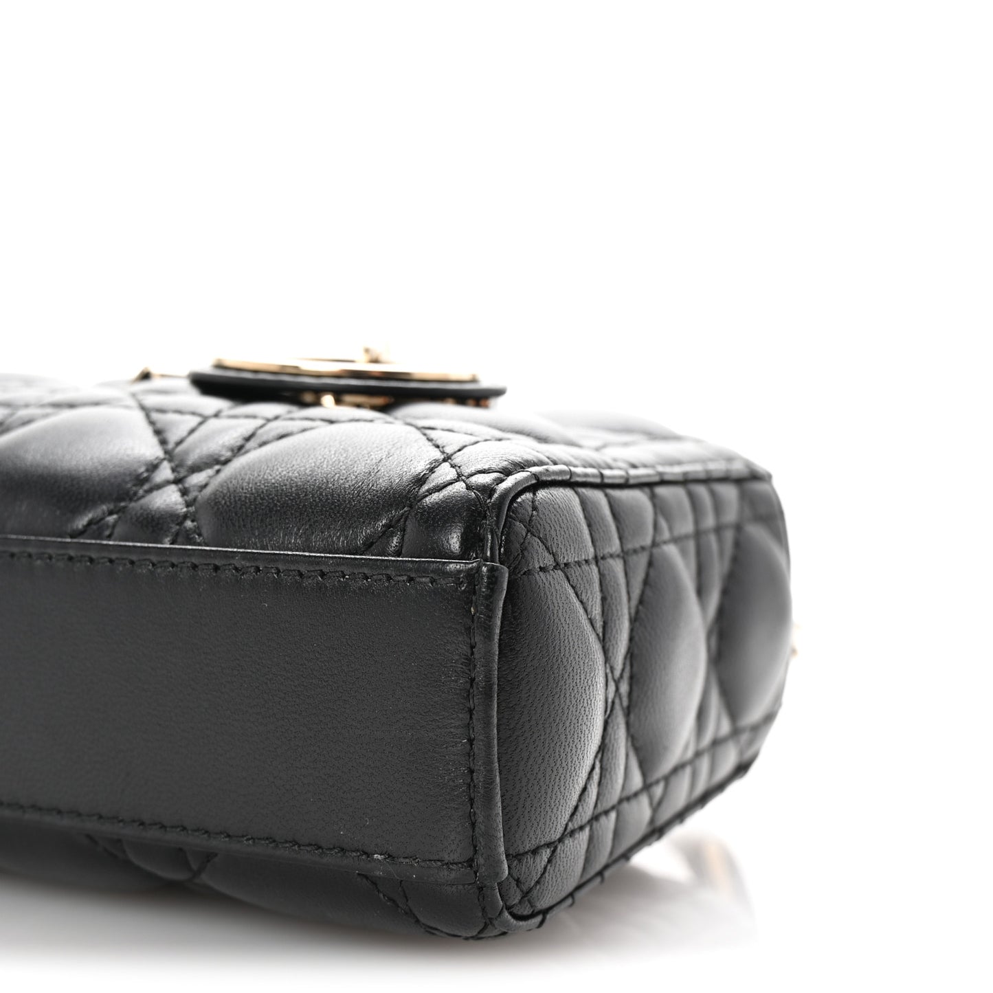 Lambskin Cannage Small Lady D-Joy Black