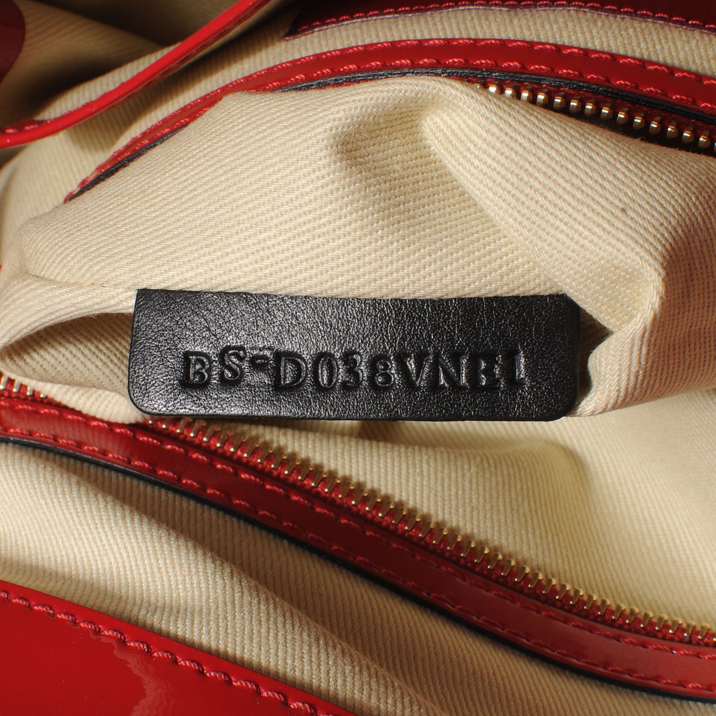 Patent Rockstud Dome Satchel Red