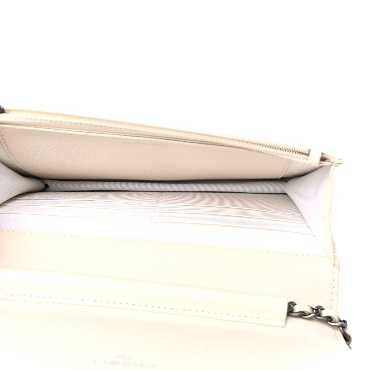 Chanel Caviar Quilted Boy Wallet On Chain WOC White 5 of 14