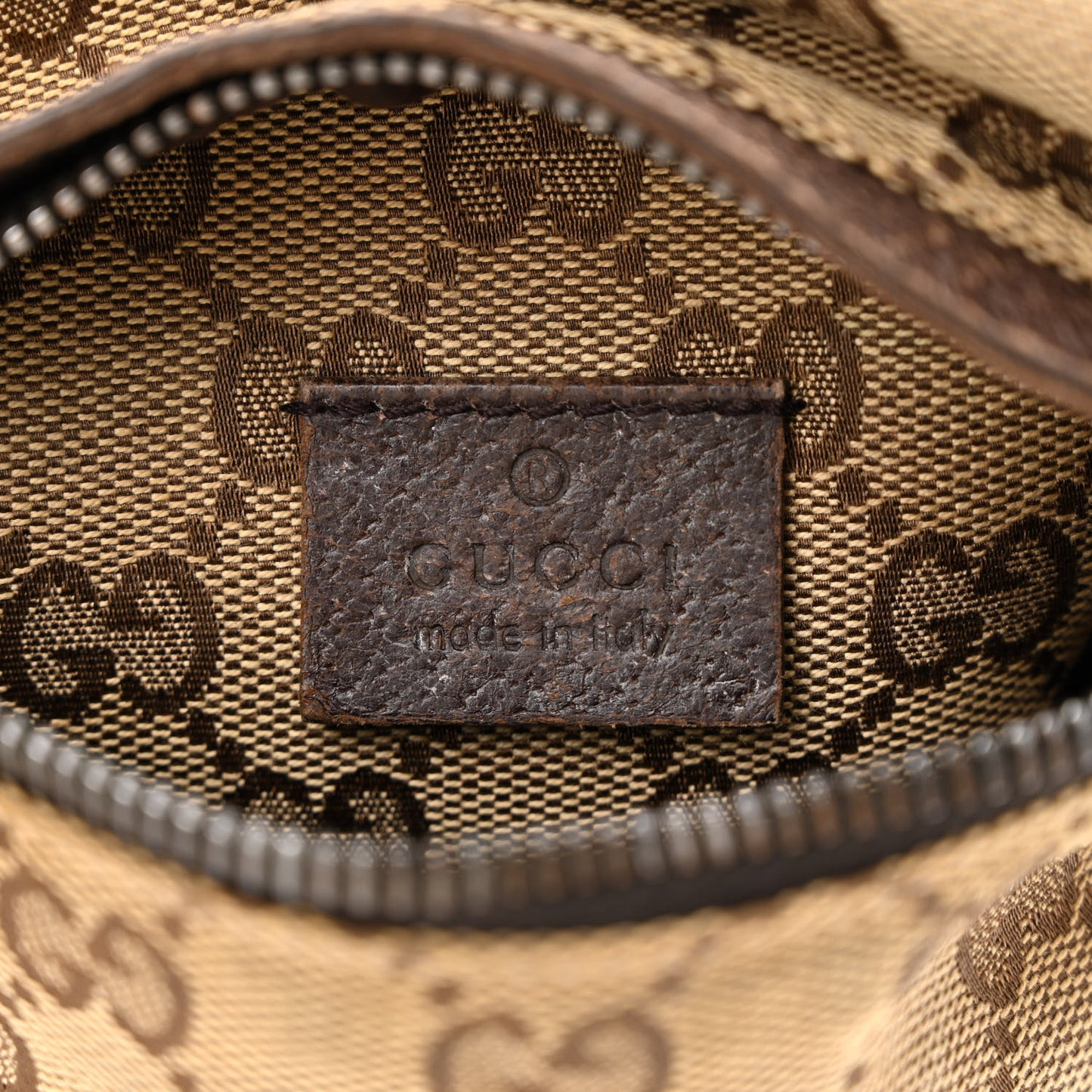 Monogram Web Belt Bag Dark Brown
