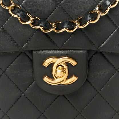 Chanel Lambskin Quilted Mini Square Flap Black 10 of 12