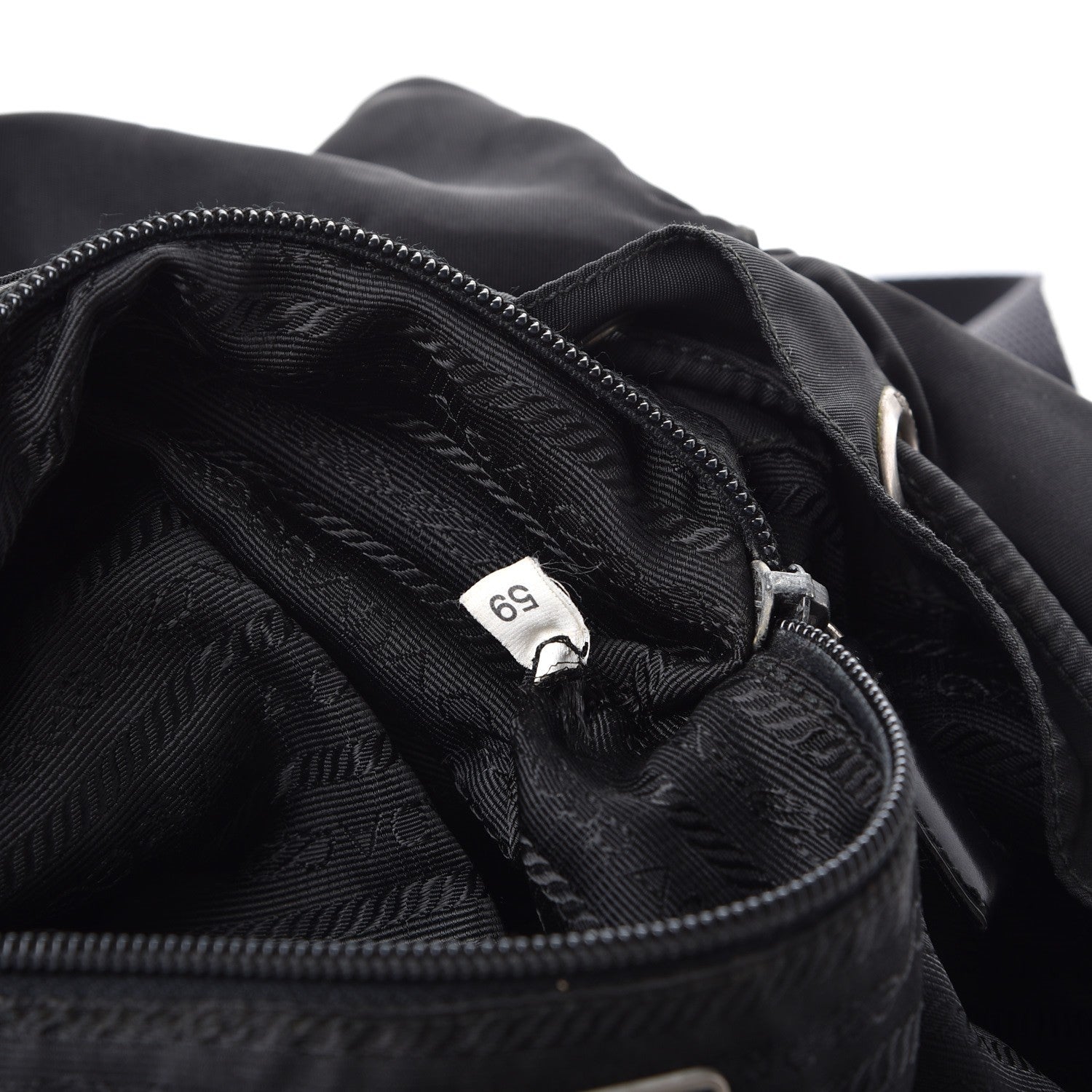 Prada Nylon Vela Medium Backpack Black 7 of 11