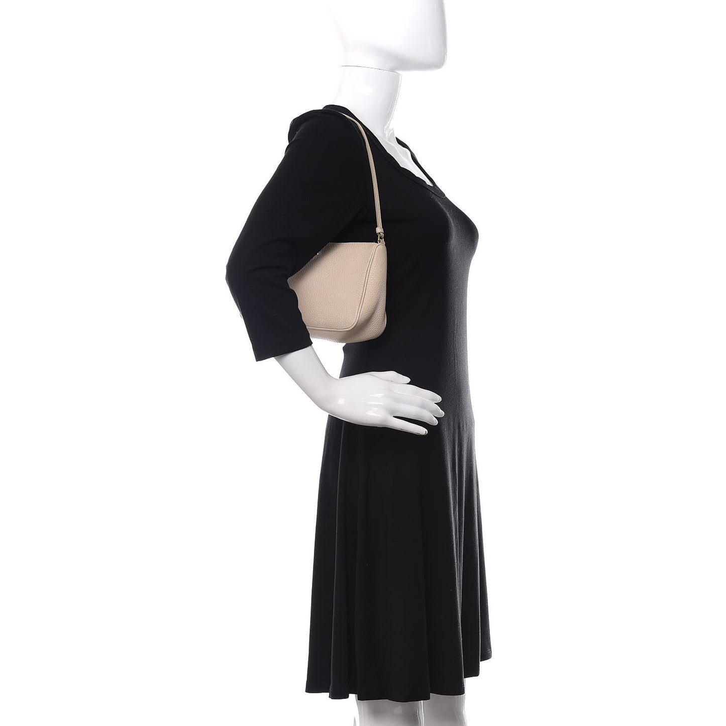 Vitello Daino Pochette Bag Talco