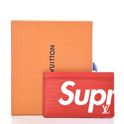 Louis Vuitton X SUPREME Epi Card Holder Red 7 of 7