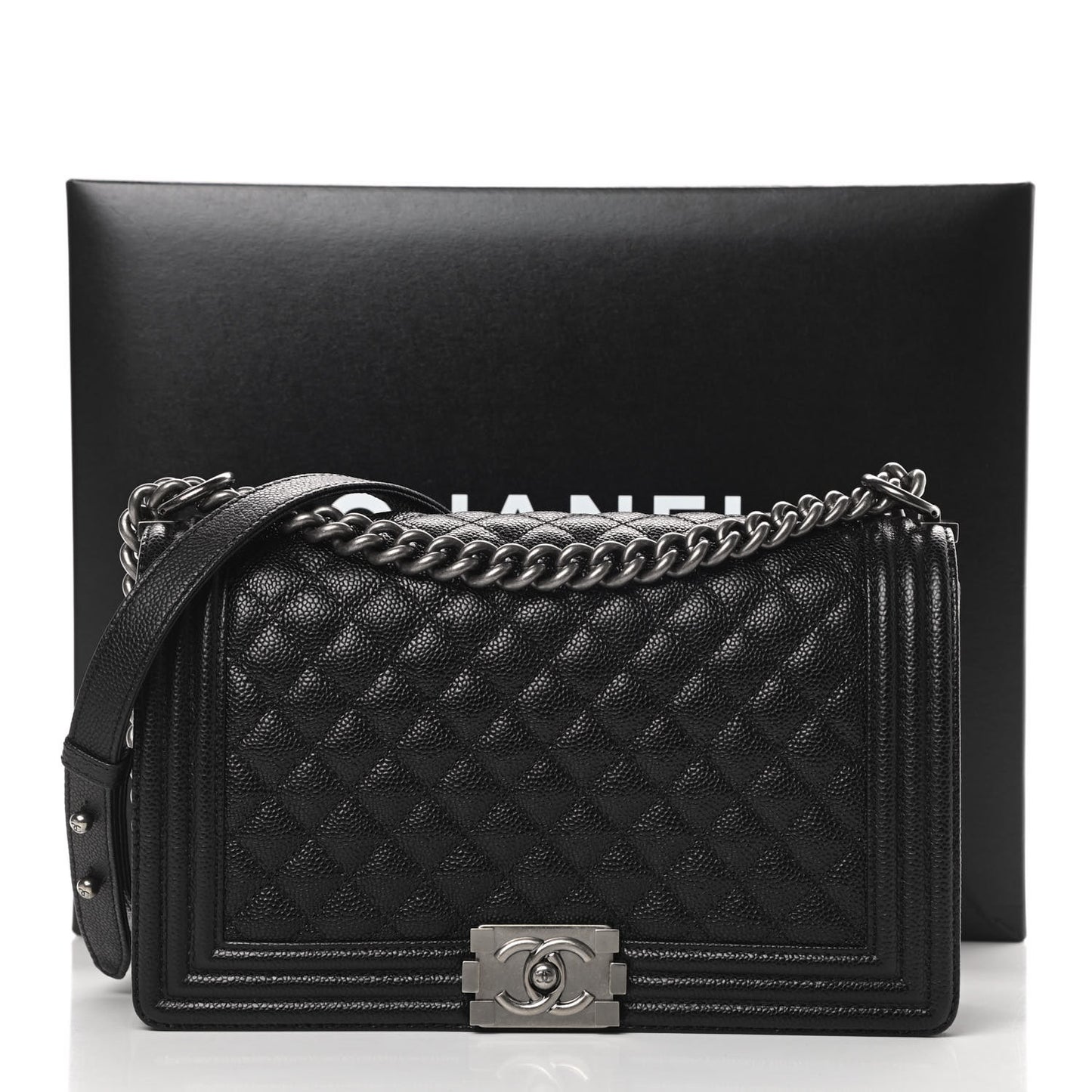 Caviar Quilted New Medium Boy Flap Black