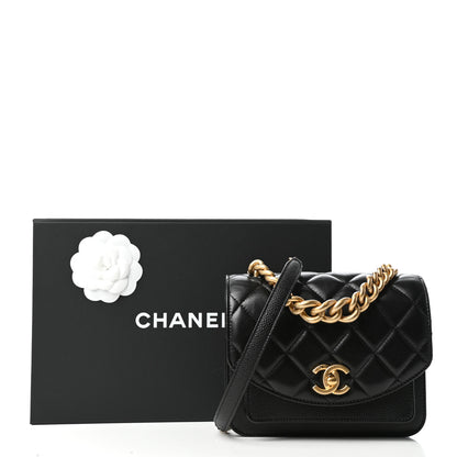 Chanel Calfskin Caviar Quilted Mini Chain Handle Flap Black 10 of 10
