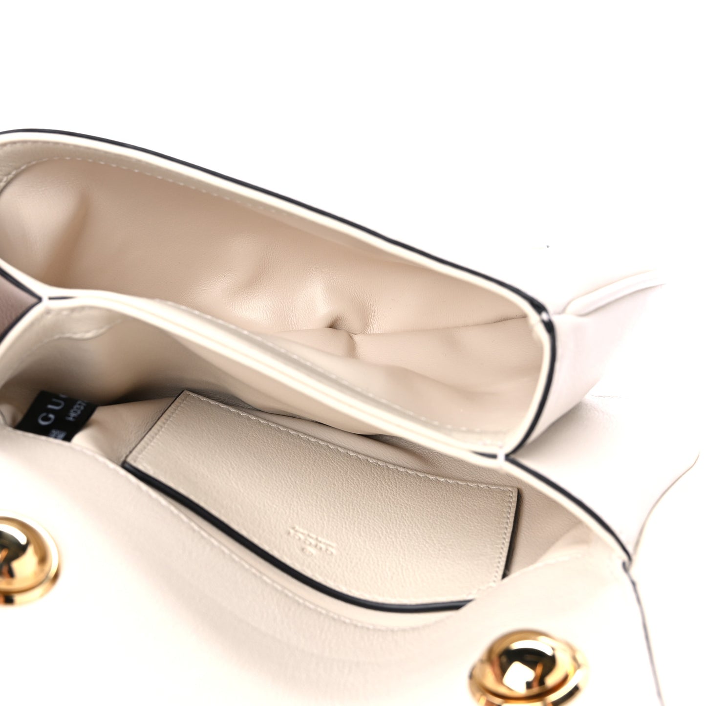 Roxy Calfskin Web Mini Blondie Shoulder Bag White