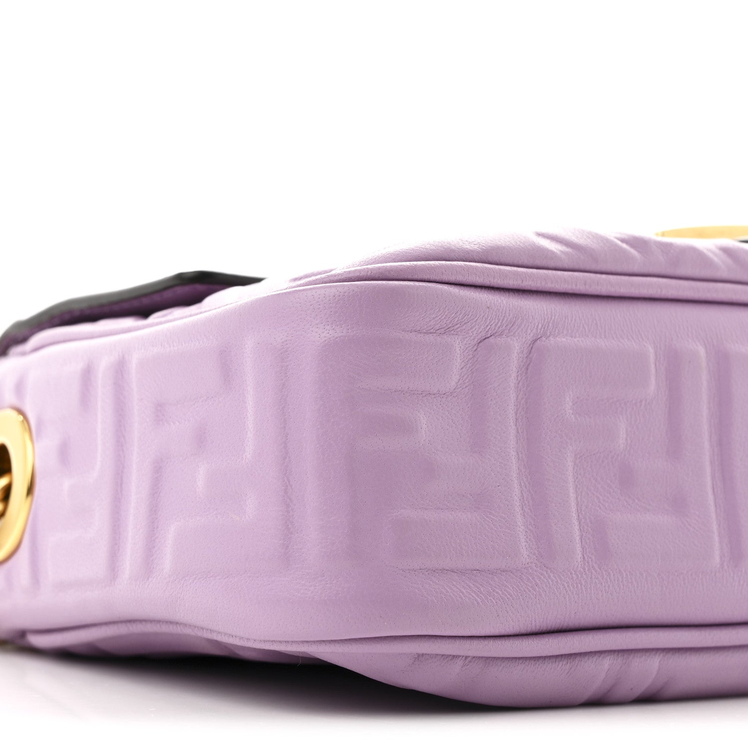 Fendi Nappa FF Embossed Small Midi Chain Baguette Violetta 8 of 9
