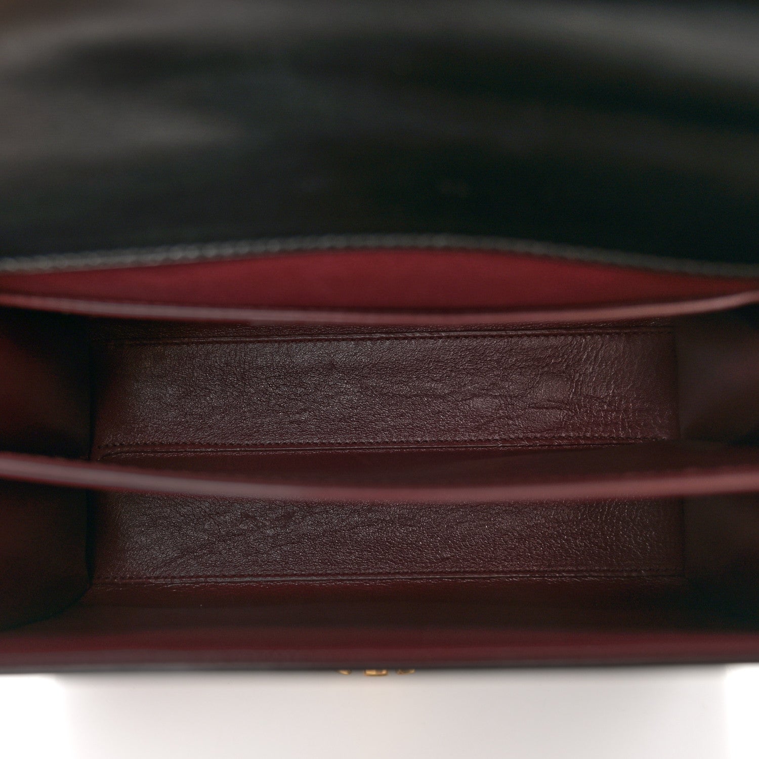 Saint Laurent Smooth Calfskin Medium Classic Monogram Cassandra Top Handle Black Rouge Legion 5 of 13