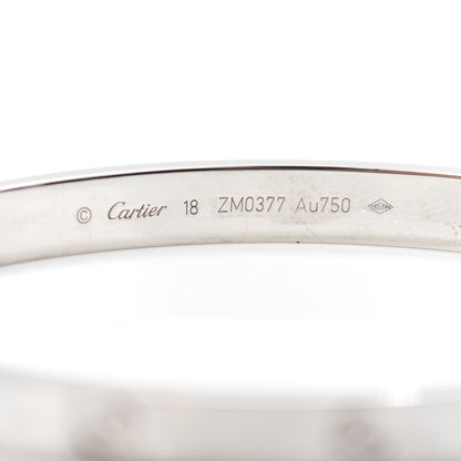 Cartier 18K White Gold LOVE Bracelet 18 4 of 5